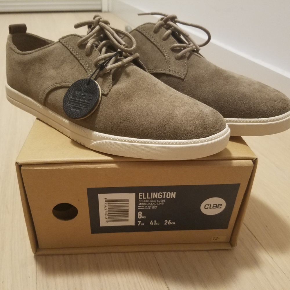 NEW Men's Clae Ellington Suede Sneaker Sz 8